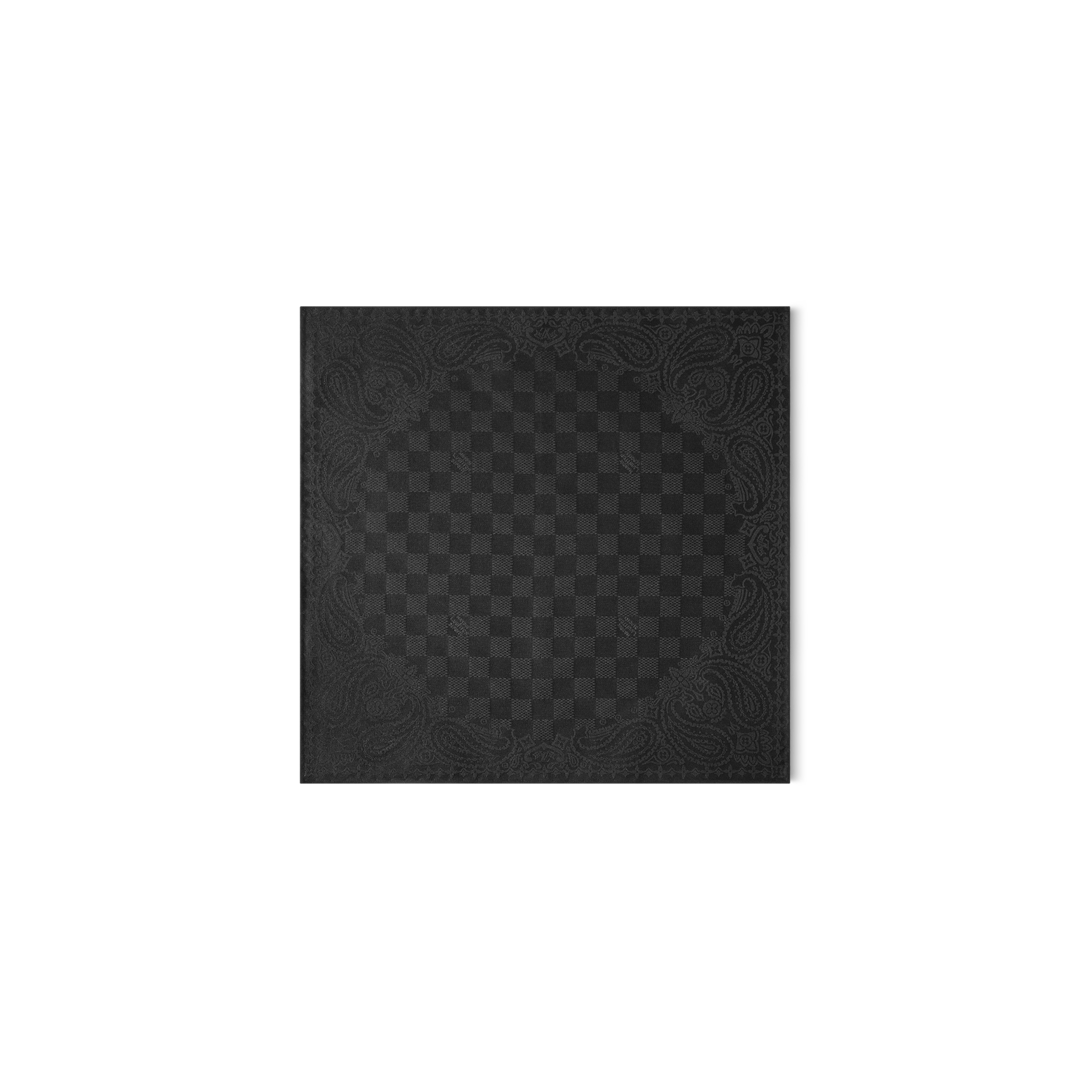 ルイヴィトン LOUISVUITTON ポケットスクエアバンダナシルク ダミエ louis-vuitton--